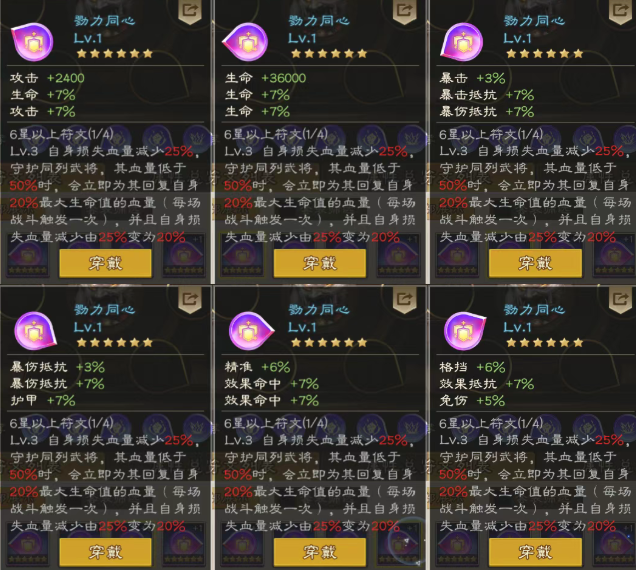 欢乐战三国勠力同心符文怎么样